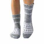 Hand Knitted Socks HimalayanKraft Grey White- 1